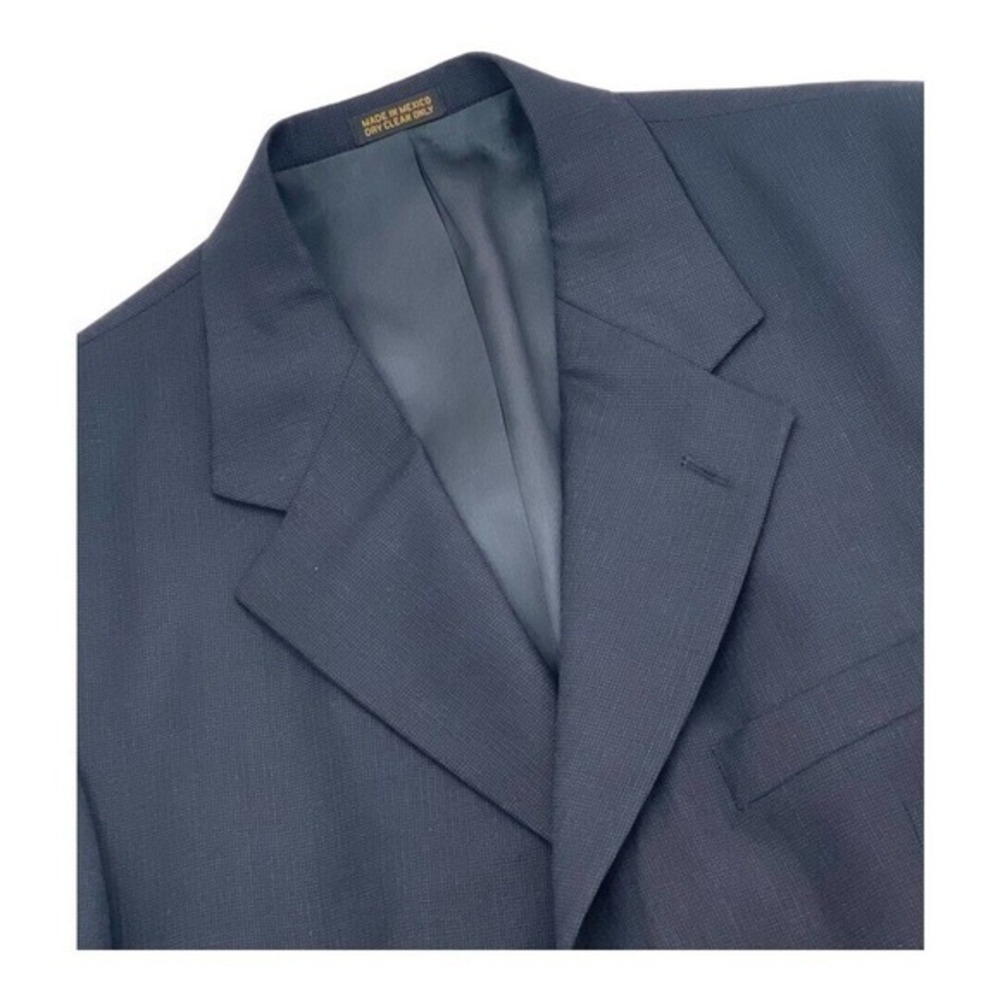 Oscar De La Renta 100 % Wool 3 Button Black Blazer 40R